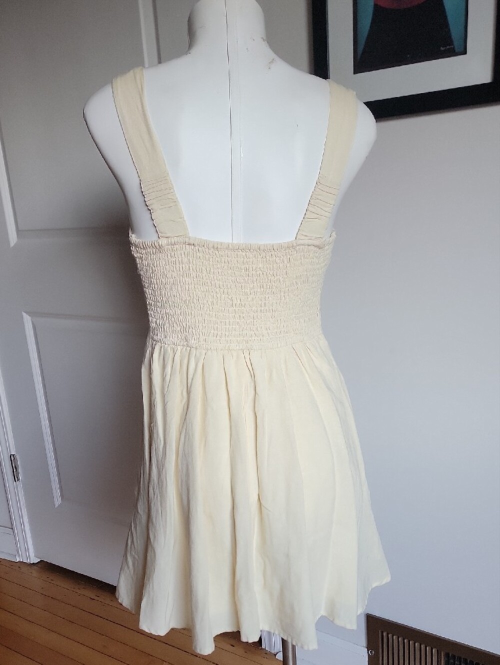 Japna Butter Yellow Sleeveless Fit & Flare Mini Dress - Size Small - NWOT - Picture 3 of 4